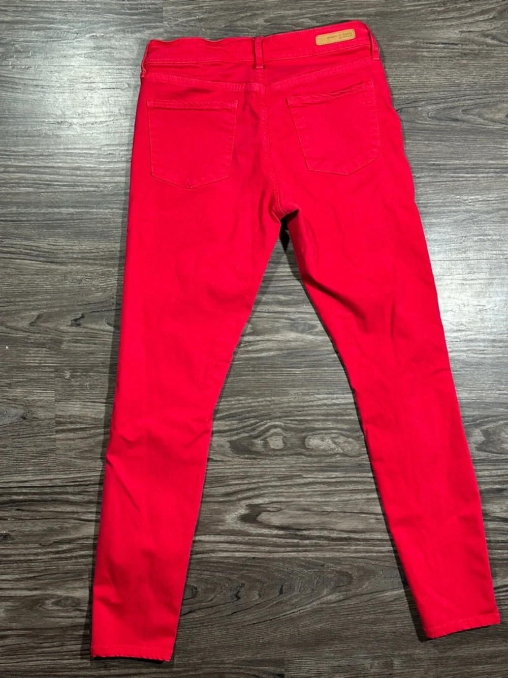 ARTICLES OF SOCIETY Red Faux Front Pocket  Skinny Jeans 26